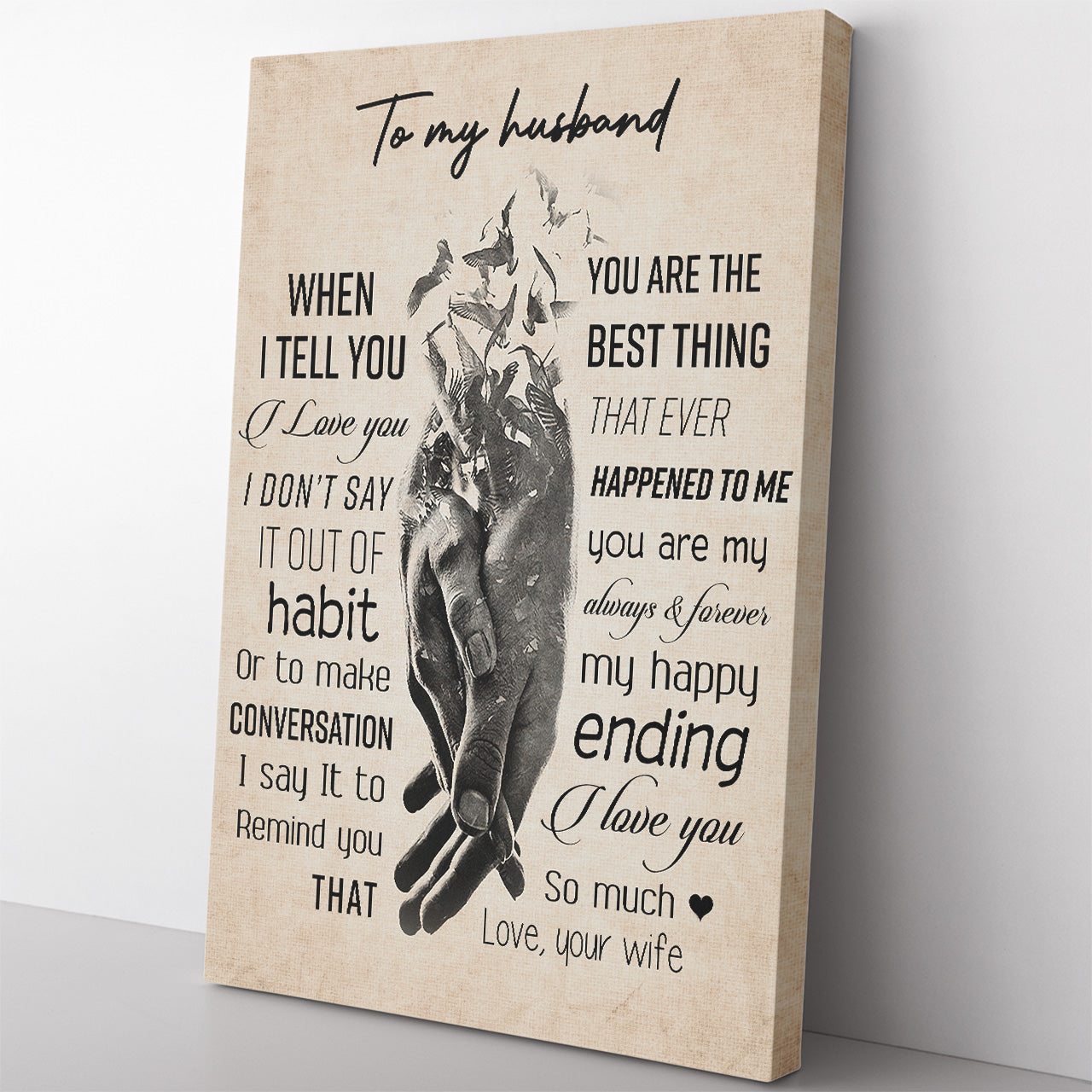 Personalized Canvas Gift For Husband, You Are the Best Thing That Happened to Me Canvas