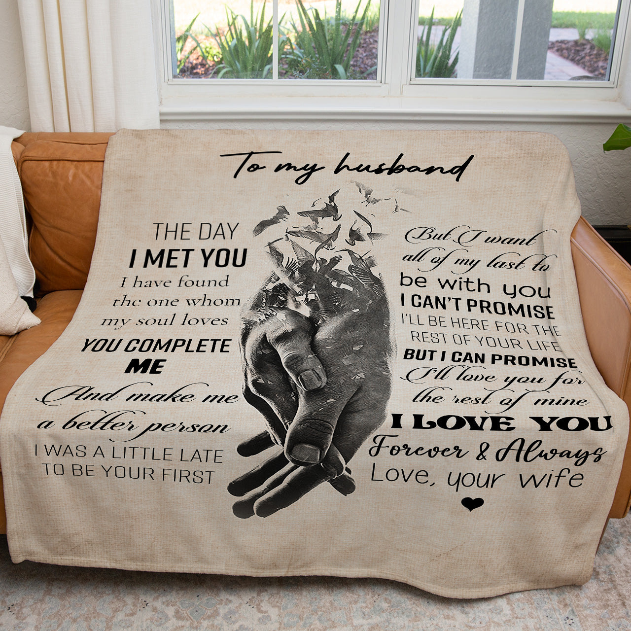 Blanket Gift Ideas For Husband, The Day I Met You My Soul Loves Blanket