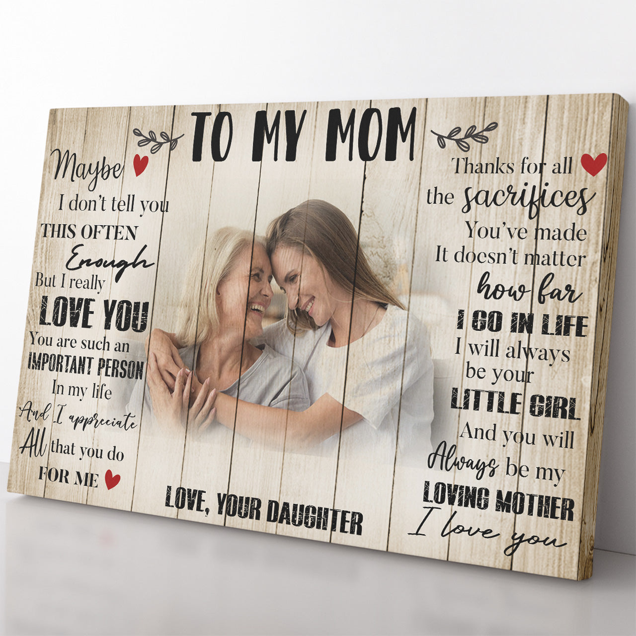 Personalized Canvas Gift For Mom - Custom Gifts For Mom - First My