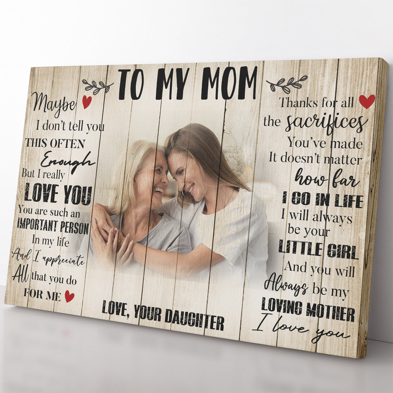 Personalized Canvas Mothers Day Gift For Mom, Maybe I Don't Tell You This Often Enough Canvas