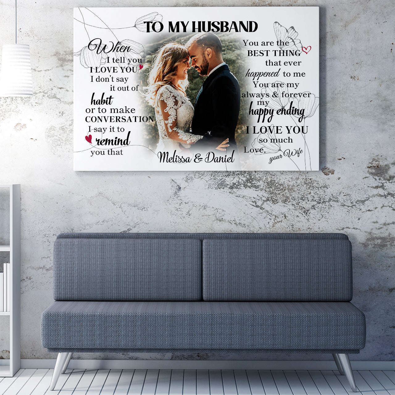 Personalized Canvas Gift For Husband, When I Tell You I Love You Anniversary Canvas for Him