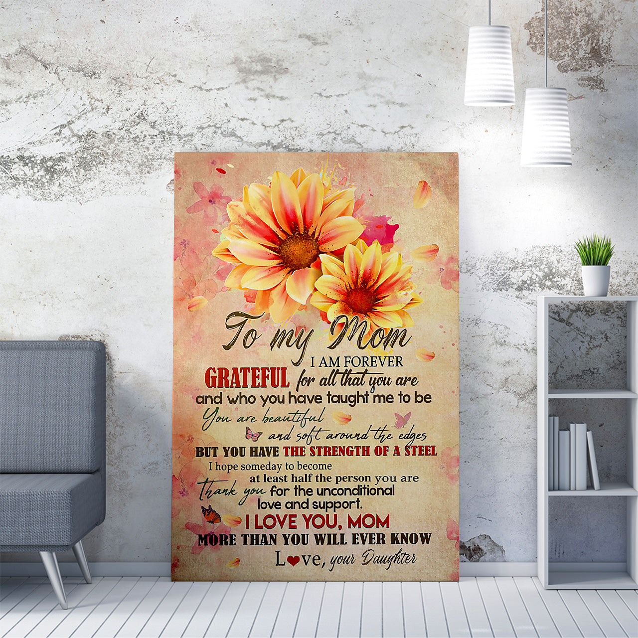 Personalized Canvas Gift For Mom, I am Forever Grateful for All That You Are Canvas