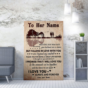 Custom Canvas Gift For Her, Becoming Your Husband Was A Choice Canvas for Wife