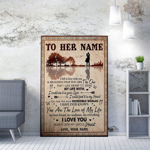 Custom Canvas Gift For Her, I Fell In Love With You Birthday Canvas Gift for Wife