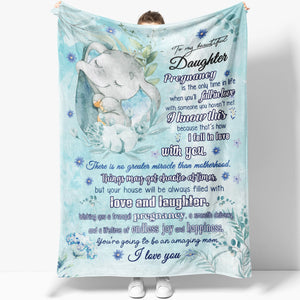 To My Daughter in Pregnancy Blanket Mothers Day Gift Ideas, Endless Joy and Happiness Blanket for Daughter