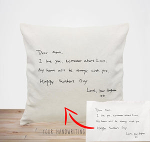 Custom Handwriting Letter Pillow Gift for Mom, Personalized Pillow Mothers Day Gift for Mom