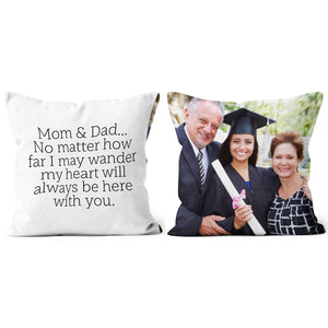 Parents Pillow gift, Mom and Dad Quote Throw Pillow Cushion