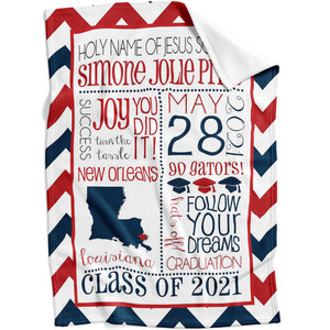 Personalized Graduation Blanket Gift ideas for Daughter, Custom Graduation Blanket Gift Ideas for Son