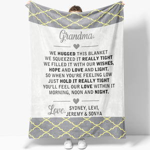 Personalized Grandma Gift Blanket, Custom Mothers Day Blanket for Grandma