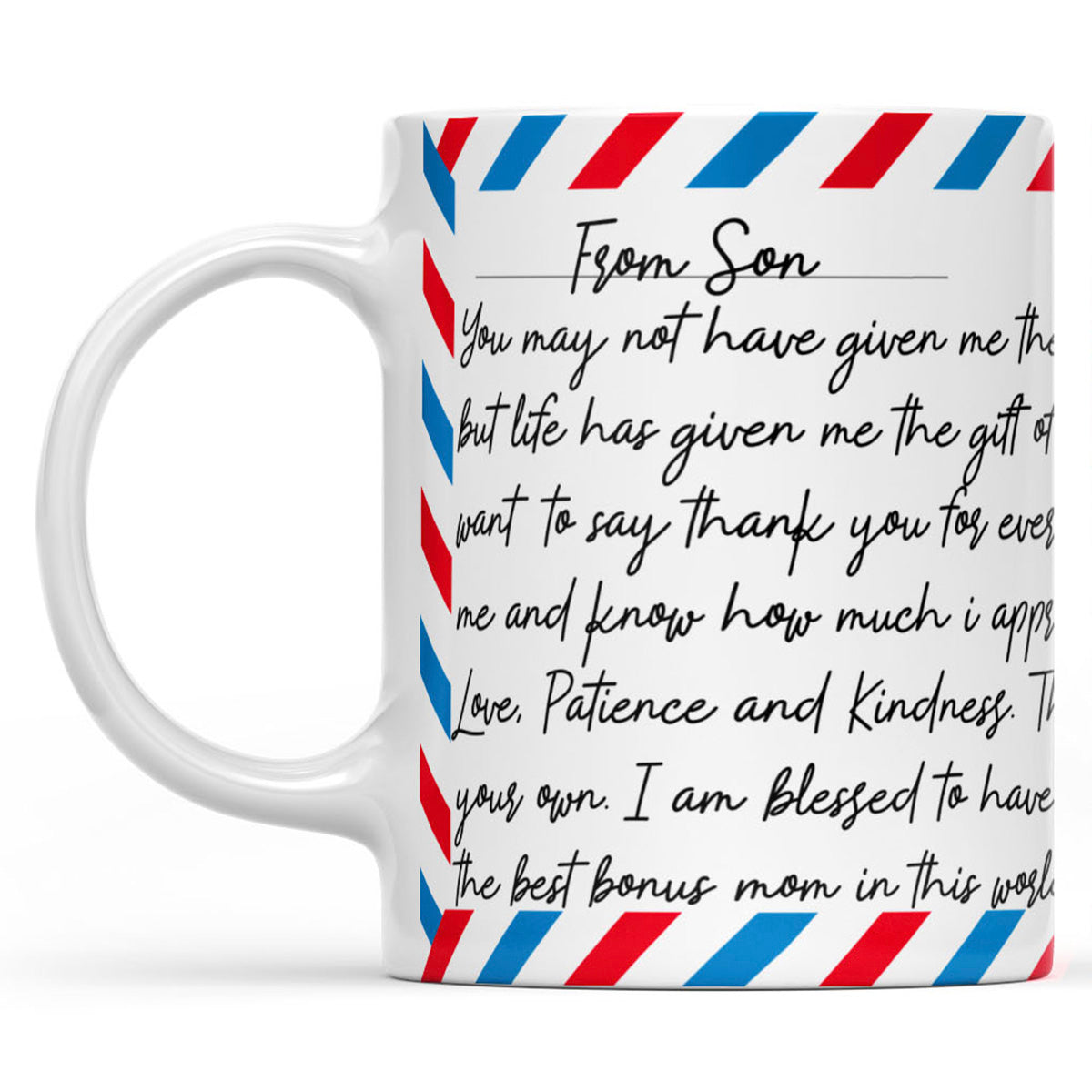 Bonus Mom Mug Personalized Thank You For Loving As Your Own Coffee Mugs Cup  11oz 15oz Birthday Mothers Day Christmas Presents For Stepmom Stepmothers  Stepmoms Gifts 