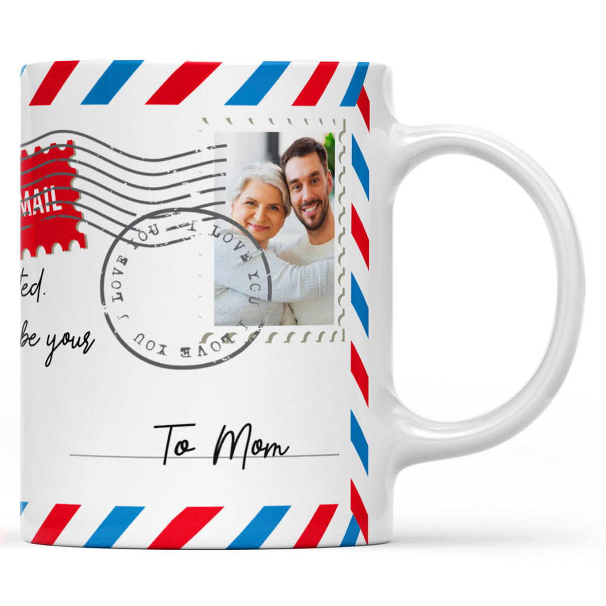 Mug Letter Mothers Day Gift Ideas for Mom, Custom Message From Son to Mother Mug