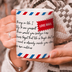 Mug Letter Gift Ideas for Son, Custom Message From Mother to Son Mug