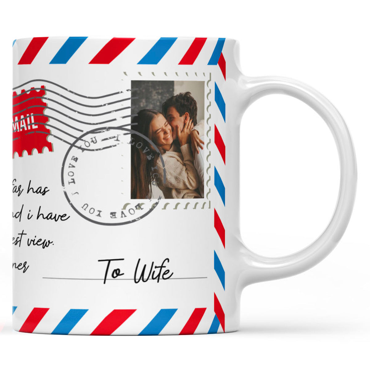 Mug Love Letter Gift Ideas for Wife, Custom Message From Husband to Wife Mug