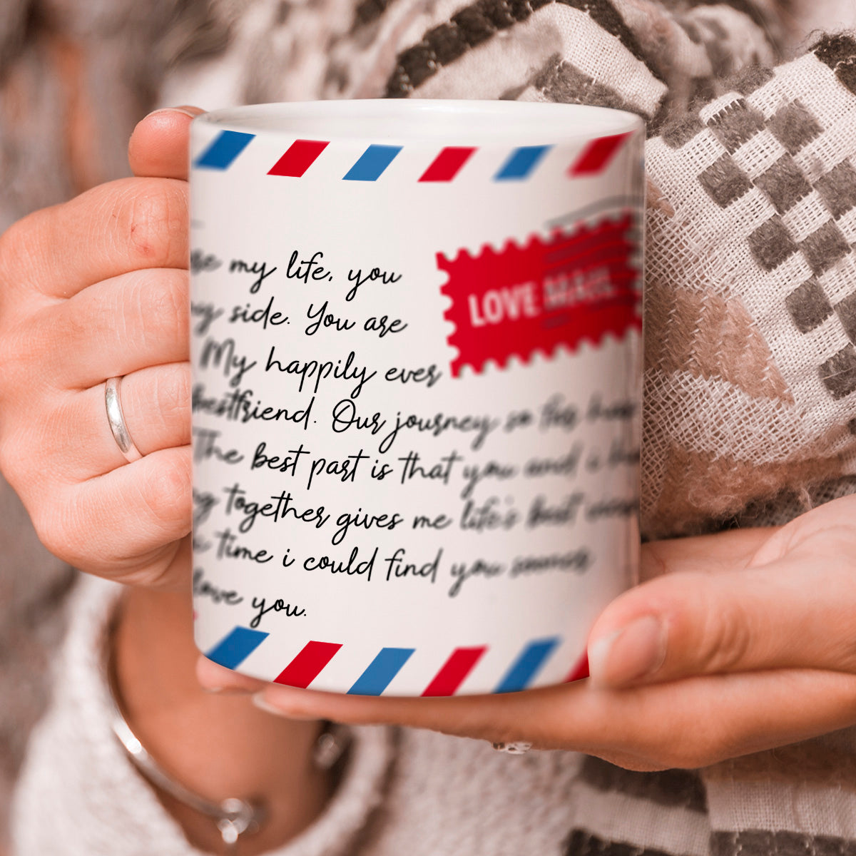 Mug Love Letter Gift Ideas for Wife, Custom Message From Husband to Wife Mug