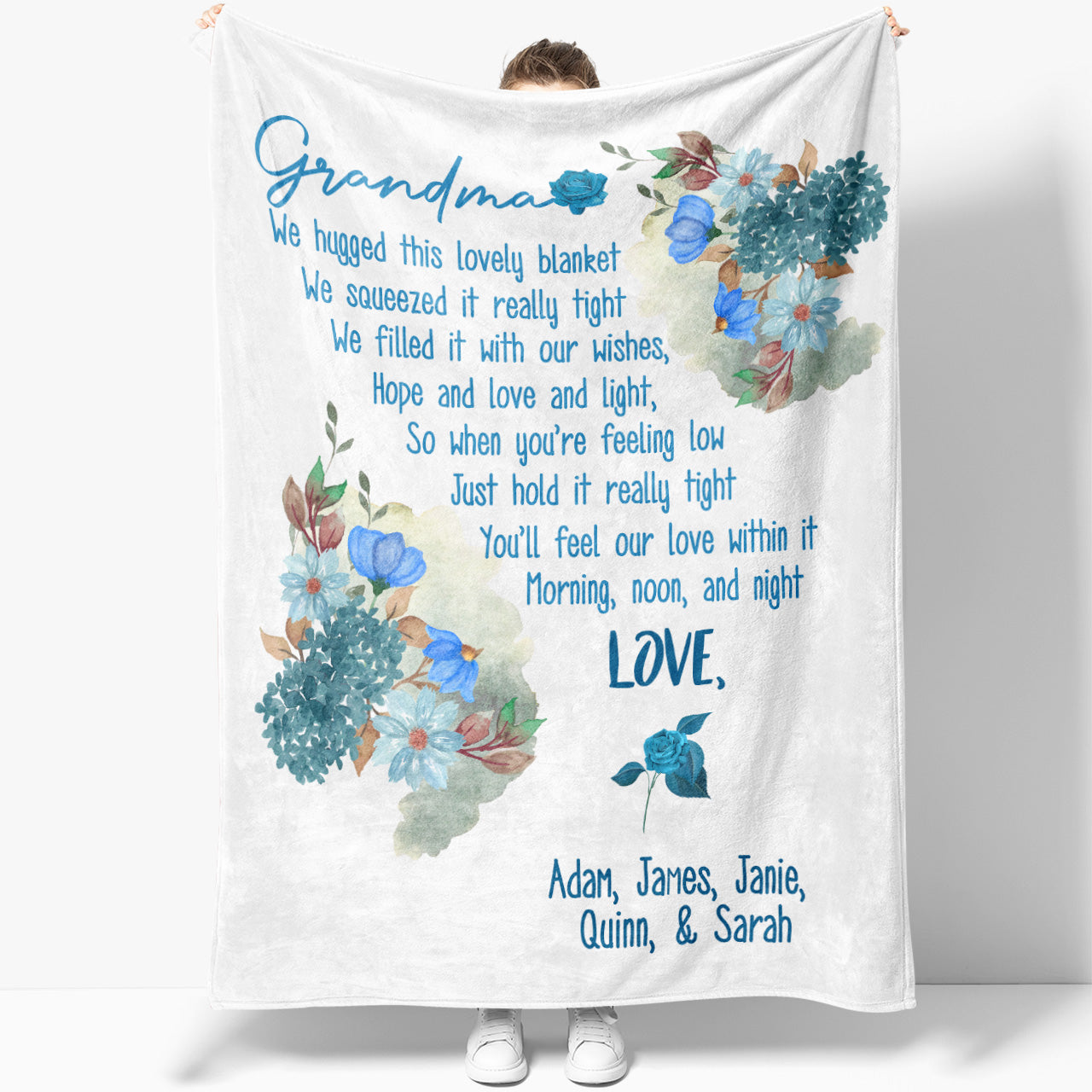 Blanket Mother's Day Gift Ideas For Grandma, We Hugged This Lovely Blanket for Grandma