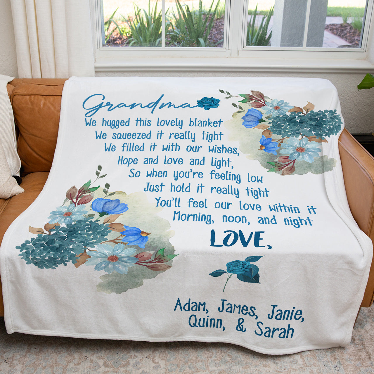 Blanket Mother's Day Gift Ideas For Grandma, We Hugged This Lovely Blanket for Grandma