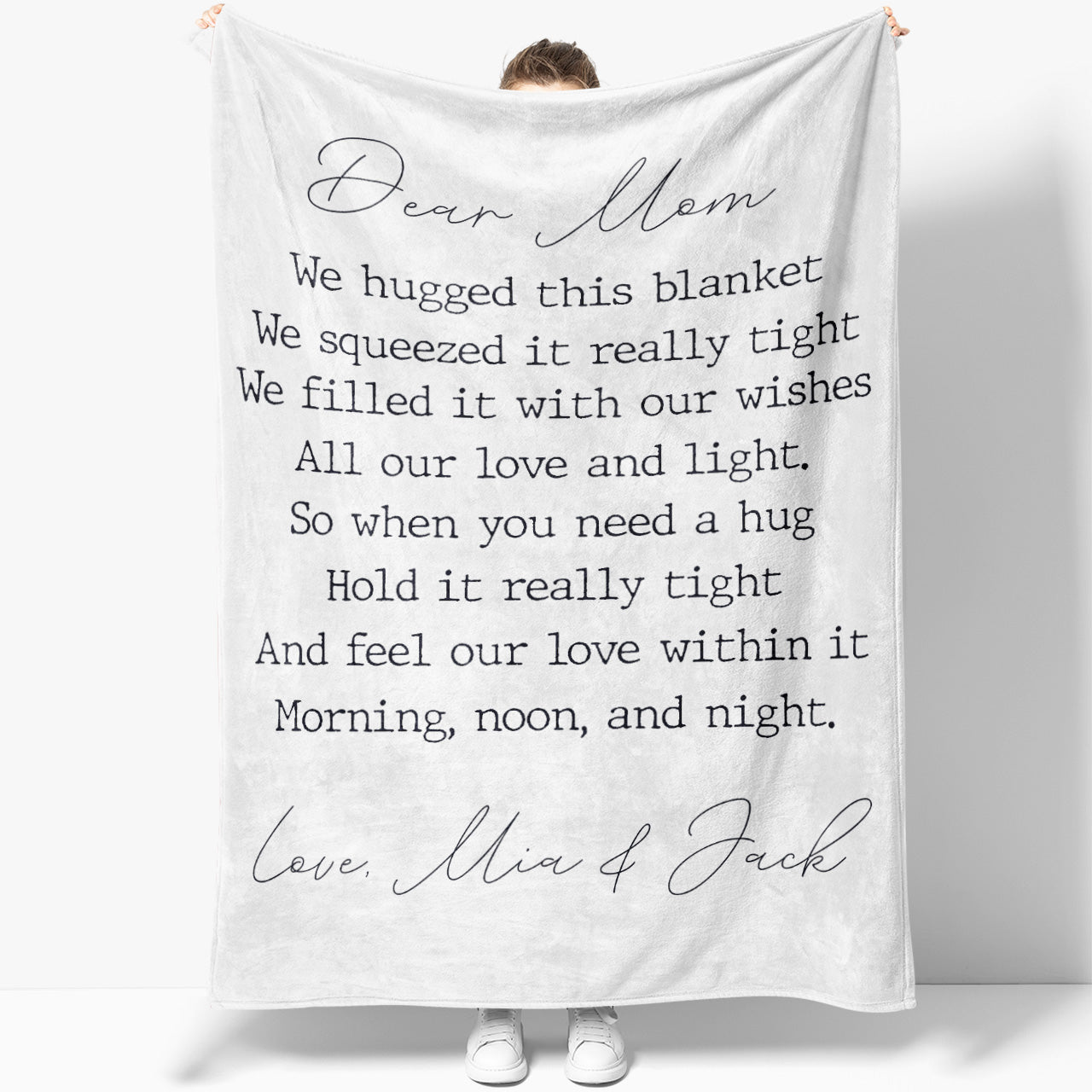 Personalized Note Blanket For Mom: Custom Message Gifts For Mom