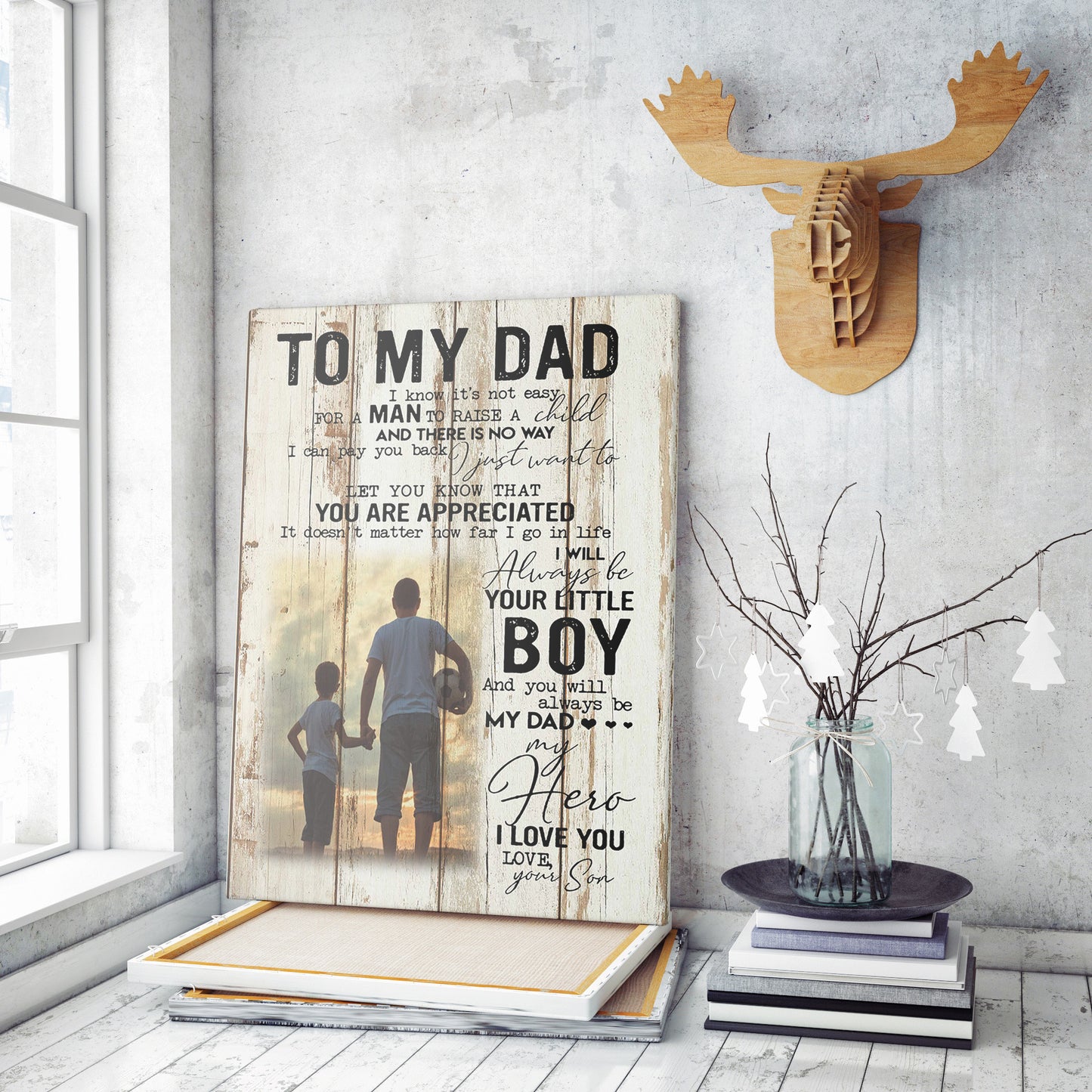 Personalized Canvas Gift For Dad, You Will Always Be My Dad My Hero Canvas