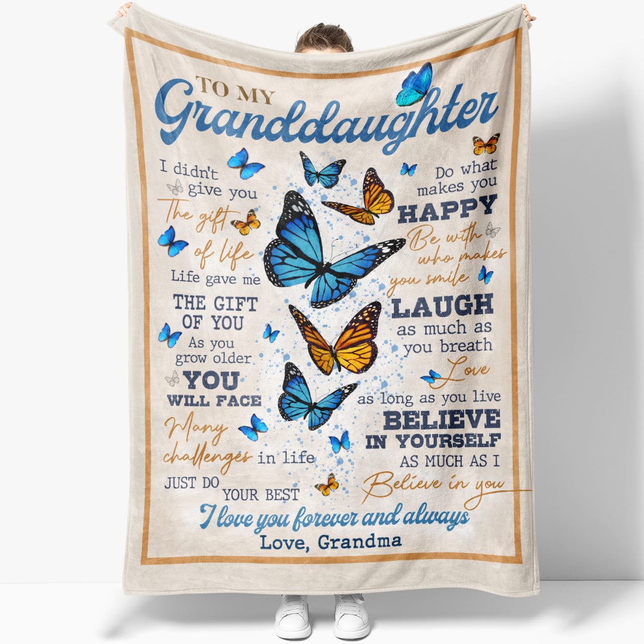 Blanket Gift for Granddaughter, I Didn't Give You The Gift of Life Blanket