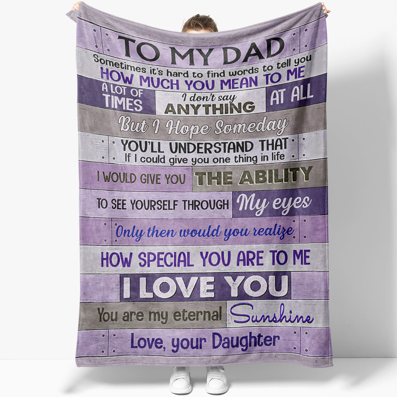Blanket Gift Ideas for Dad, How Much You Mean to Me Blanket for Father's Day