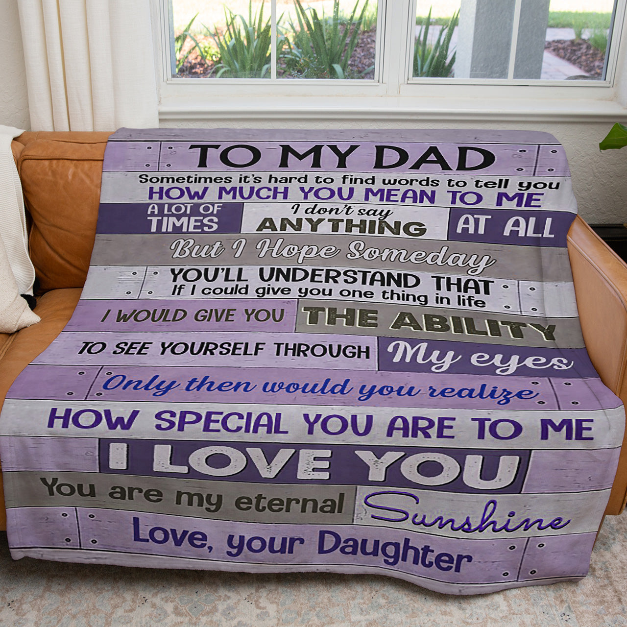 Blanket Gift Ideas for Dad, How Much You Mean to Me Blanket for Father's Day