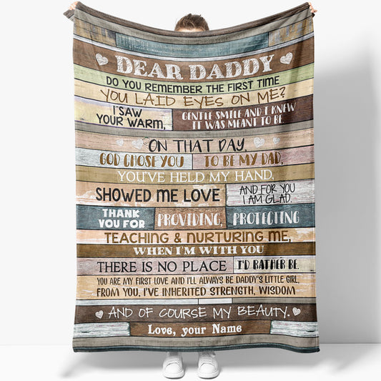 Father's Day Blanket for Dad, God Chose You to be My Dad Gift Ideas for Dad