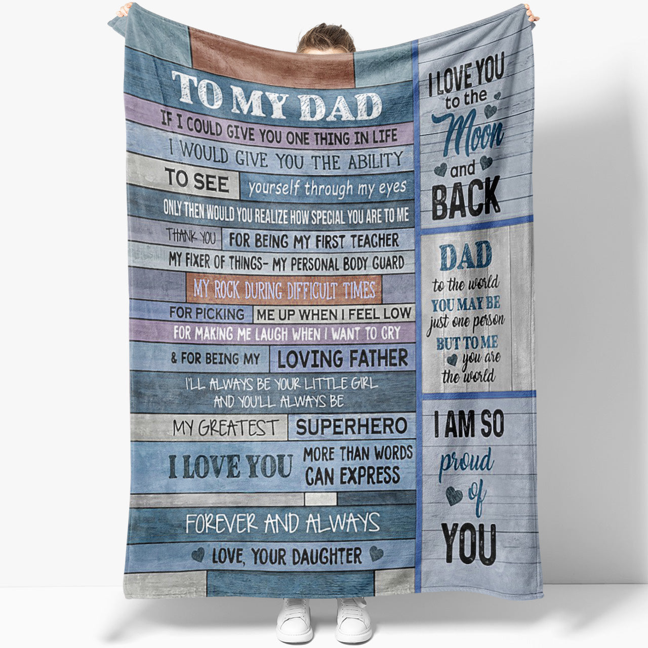 Blanket Father's Day Gift for Dad, You Are My Greatest Superhero Blanket
