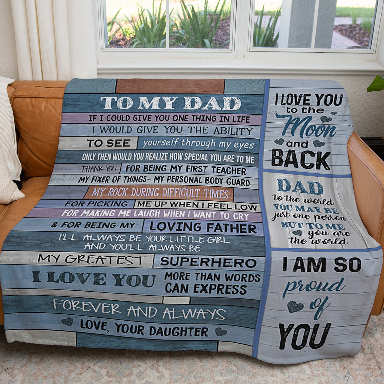 Blanket Father's Day Gift for Dad, You Are My Greatest Superhero Blanket