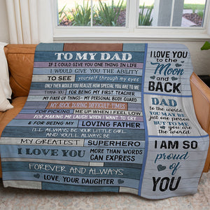 Blanket Father's Day Gift for Dad, You Are My Greatest Superhero Blanket