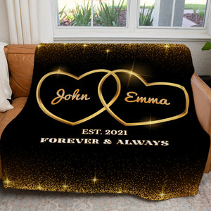 Anniversary Wedding Blanket Gift Ideas, Birthday Gift Ideas for Her Him Blanket Custom Names