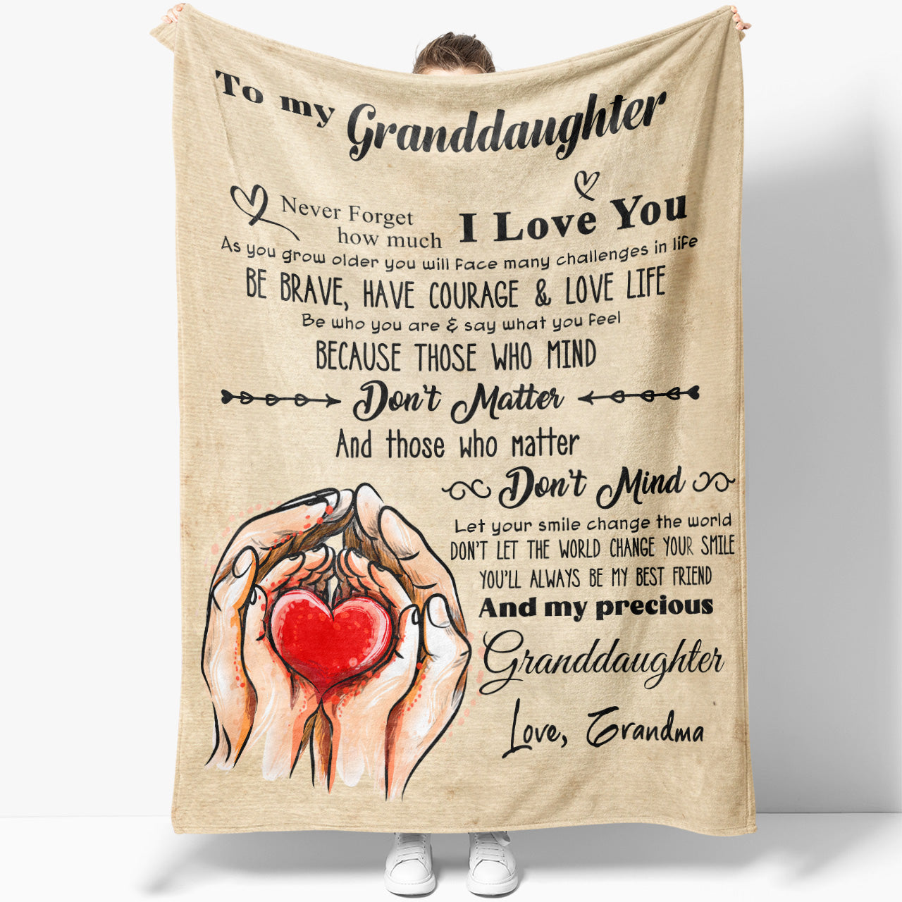 Blanket Gift Ideas To My Granddaughter, Never Forget How Much I Love You Blanket