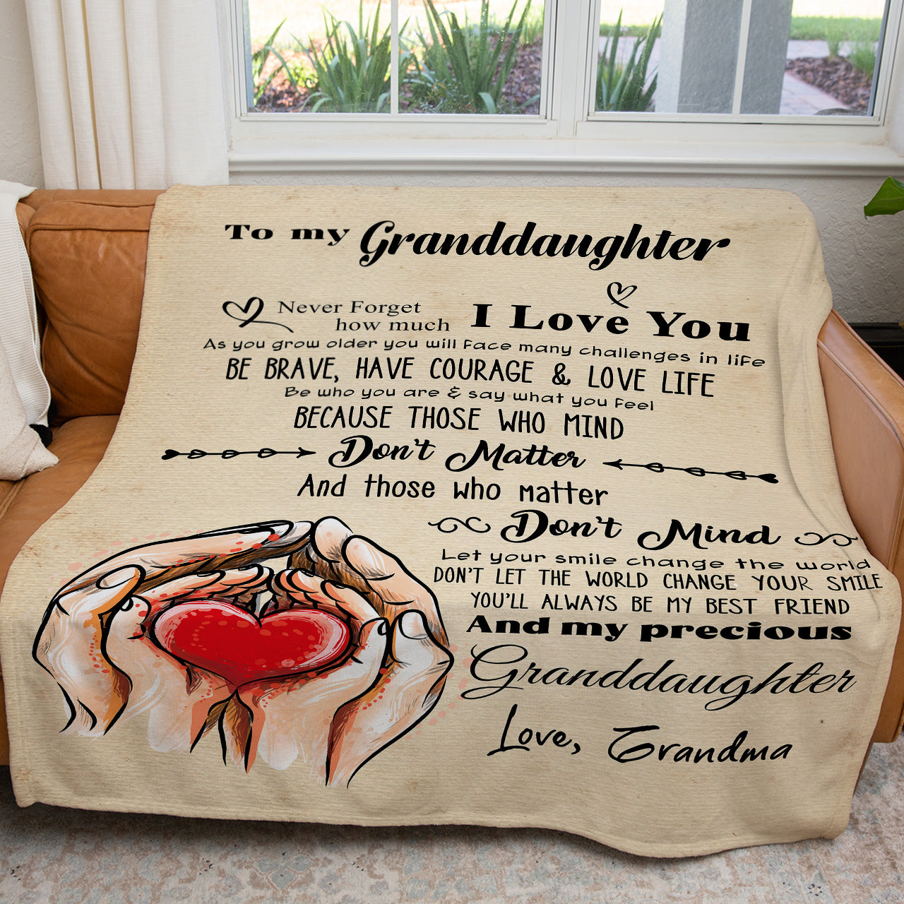 Blanket Gift Ideas To My Granddaughter, Never Forget How Much I Love You Blanket