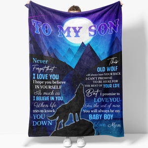 Blanket Gift Ideas To My Son, Love You For The Rest of Mine Blanket