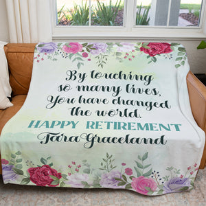 Personalized Blanket For Retirement, Retirement Gifts For Women, Retirement Party Gift