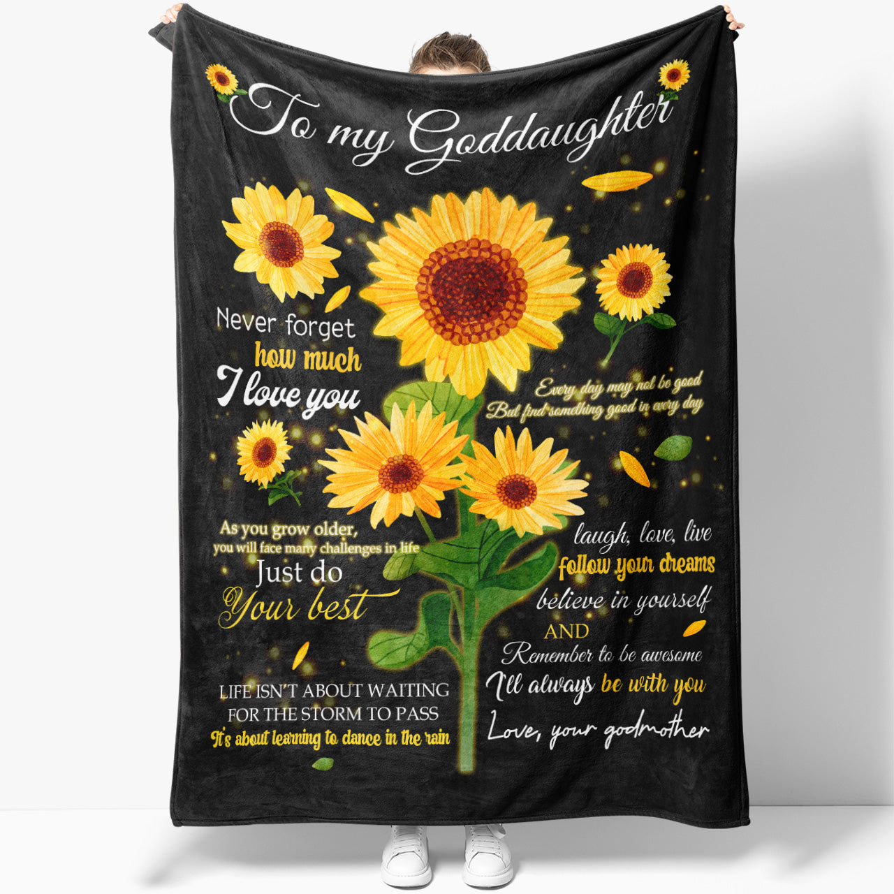 To My Goddaughter Blanket, Birthday Gift For Goddaughter From Godmother