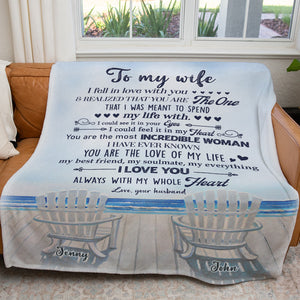 Blanket Gift Ideas for Wife, Beach Chairs You Are The Incredible Woman Blanket