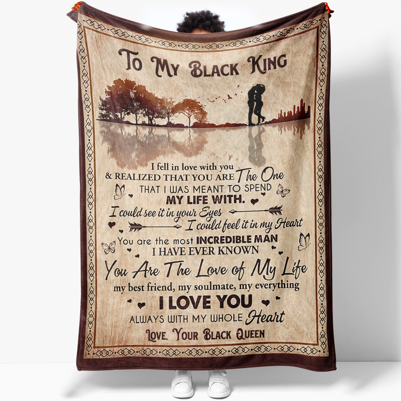 To My Black King Blanket Gift Ideas, You Are the Love of My Life Blanket, Birthday Blanket Gift for Him Personalized Birthday Gifts Present For Him  