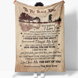 Blanket To My Black King Husband, You Are Special to Me Birthday Blanket Gift for Him, Anniversary Gift For Husband, Unique Gifts For Men