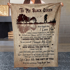 Blanket to My Black Queen Wife, Life Gave Me the Gift of You Blanket for Her