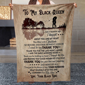 Blanket for My Black Queen, I Want to Say Thank You Blanket for Her My Wife