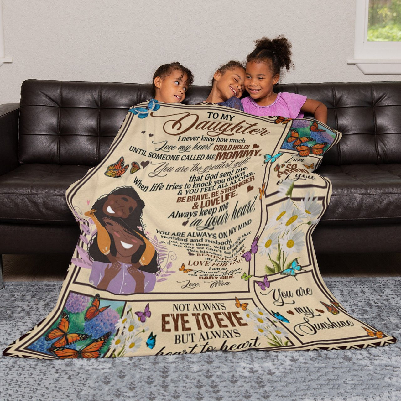 Blanket Gift Ideas For Black Daughter, You're The Greatest Gift Black From Mother to Daughter