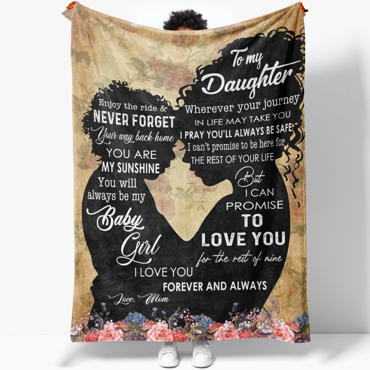 To My Black Daughter Blanket, Love You for The Rest of Mine Blanket, Birthday Gift Ideas For Daughter, Wedding Christmas Gift For Daughter