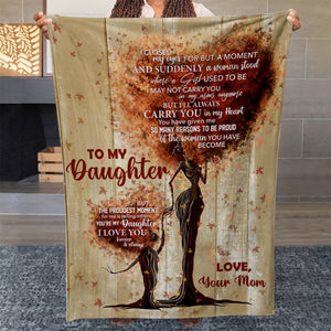 Blanket Gift Ideas For Afro Black Daughter, I Love You Forever and Always Blanket, Blanket Gifts For Adult Daughter, Mother And Daughter Gifts
