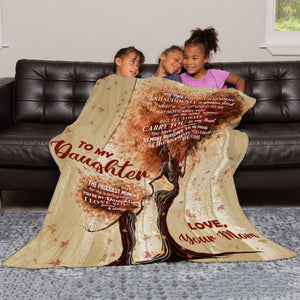 Blanket Gift Ideas For Afro Black Daughter, I Love You Forever and Always Blanket