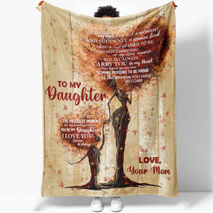Blanket Gift Ideas For Afro Black Daughter, I Love You Forever and Always Blanket, Blanket Gifts For Adult Daughter, Mother And Daughter Gifts