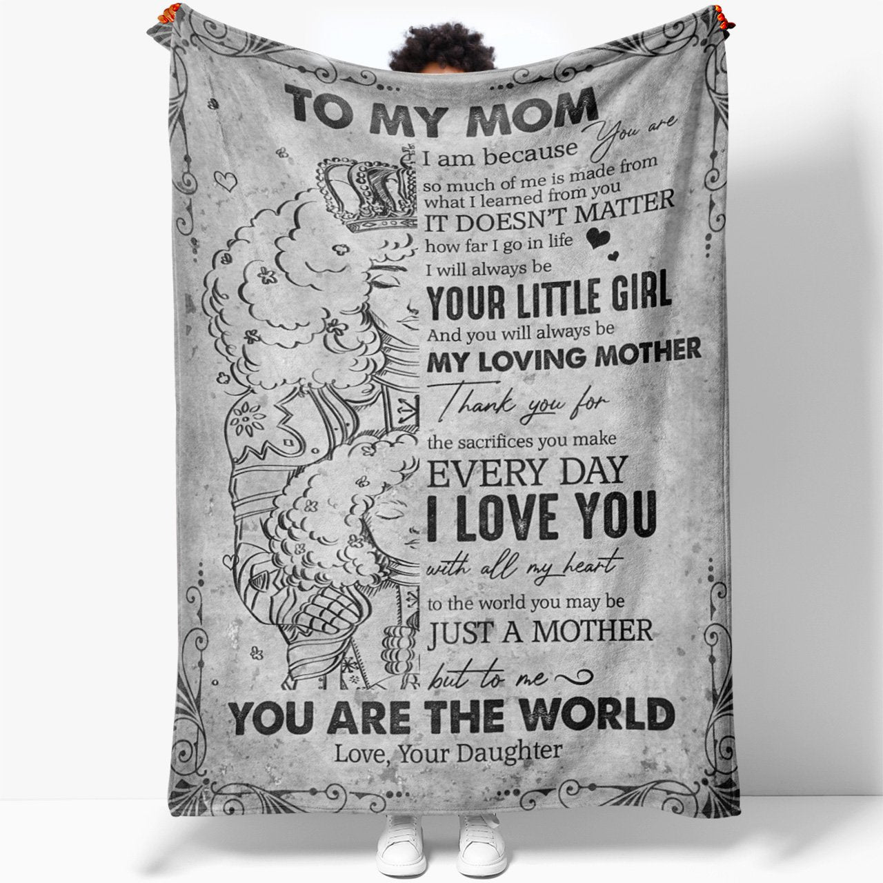 Gifts for Mom, Christmas Birthday Gifts for Mom from Daughter, Mother  Daughters Blankets Gift Ideas, Mom Blanket(Size:50x60)