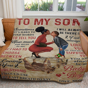 Blanket Gift Ideas For Black Son, I Will Always be There Blanket Gift from Son