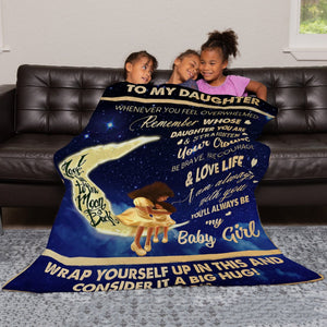 Blanket for My African American Daughter, I Love You to The Moon and Back Blanket from Mom