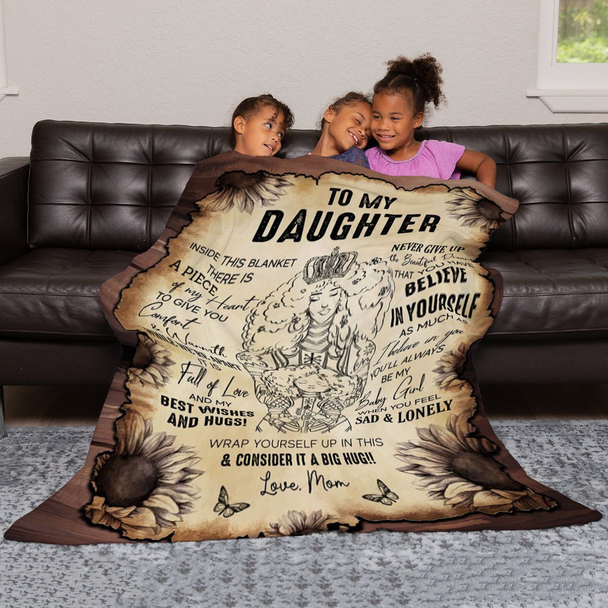 Blanket Gift to My Black Daughter, Straighten Your Crown Be Brave Have  Courage Blanket, Mother Daughter Gifts, Birthday Gifts For Adult Daughter -  Sweet Family Gift