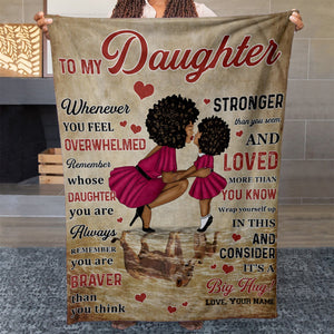 To My Afro Daughter Blanket, Remember Whose Daughter You Are Blanket Mother and Daughter, Dad And Daughter Gifts, Sweet 16 Gifts For Daughter